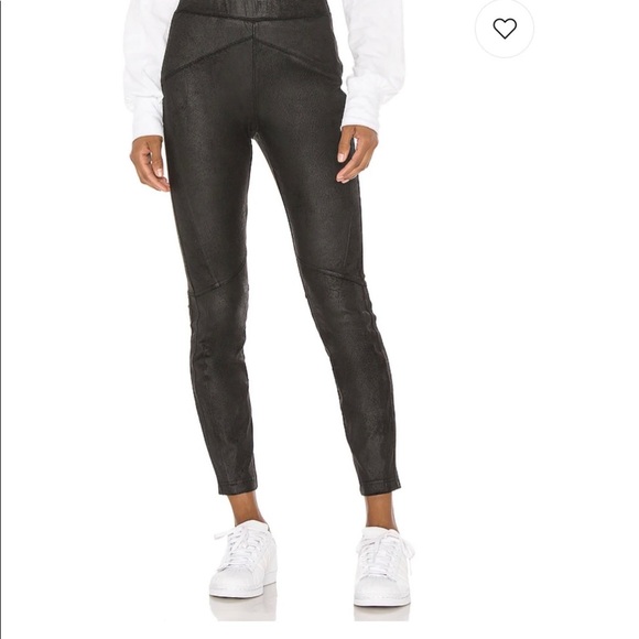 Free People Midnight Vegan Suede Leggings NWOT - Picture 1 of 6